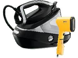 Tefal GV 9821 Bundle Pro Express Vision Dampfb&uuml;gelstation + DT2026 Dampfb&uuml;rste Pure Pop (9 bar, 3000 Watt, 1,2 l Wassertank, Schwarz/Silber)