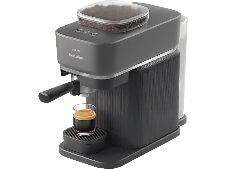 Philips bar300/60 Baristina Espressomaschine (Schwarzgrau, Mahlwerk aus Keramik, 1550 Watt, 16 bar)