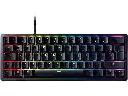 RAZER Huntsman Mini Gaming Tastatur, Clicky Optical Purple Switch, USB-C, 60% Formfaktor, qwertz, Schwarz