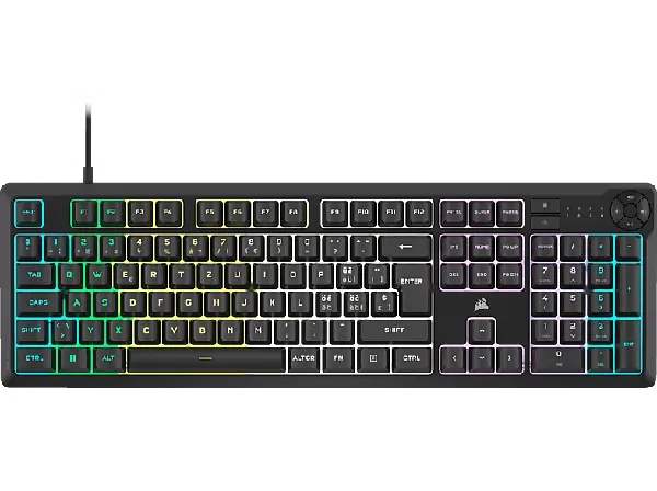 CORSAIR K55 CORE Gaming Tastatur, 10-Zonen RGB, qwertz, USB-A, Schwarz