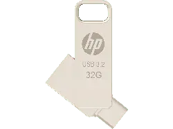 HP 32 GB x206c OTG USB-Stick, USB-C/A 3.2 Gen1, R100 MB/s, Silber