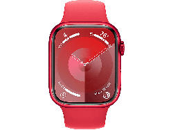 Apple Watch Series 9 GPS 45mm Aluminiumgehäuse, Sportarmband M/L, (proDUCT)red; Smartwatch