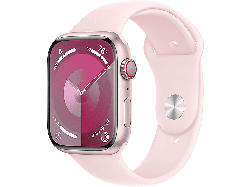 Apple Watch Series 9 GPS + Cellular 45mm Aluminiumgehäuse, Sportarmband S/M, Rosé; Smartwatch