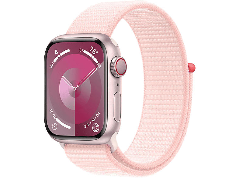 Apple Watch Series 9 GPS + Cellular 41mm Aluminiumgehäuse, Sport Loop, Rosé; Smartwatch