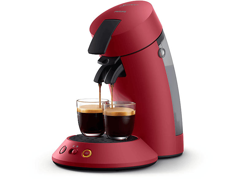 Philips CSA210/90 senseO® Original Plus Kaffeepadmaschine, Dunkelrot