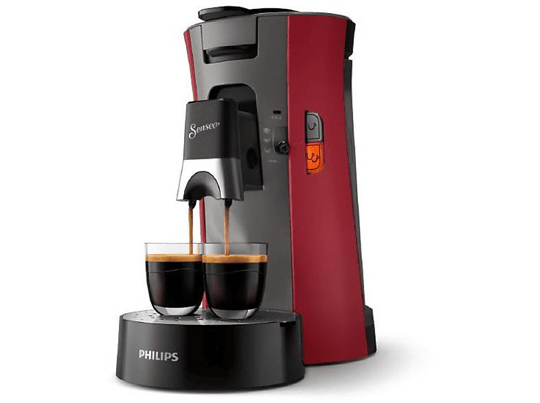 Philips CSA240 senseO® Select Kaffeepadmaschine, Dunkelrot