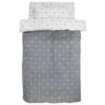 JYSK JYSK Lenjerie pat+cearșaf ATLA 140x200 gri