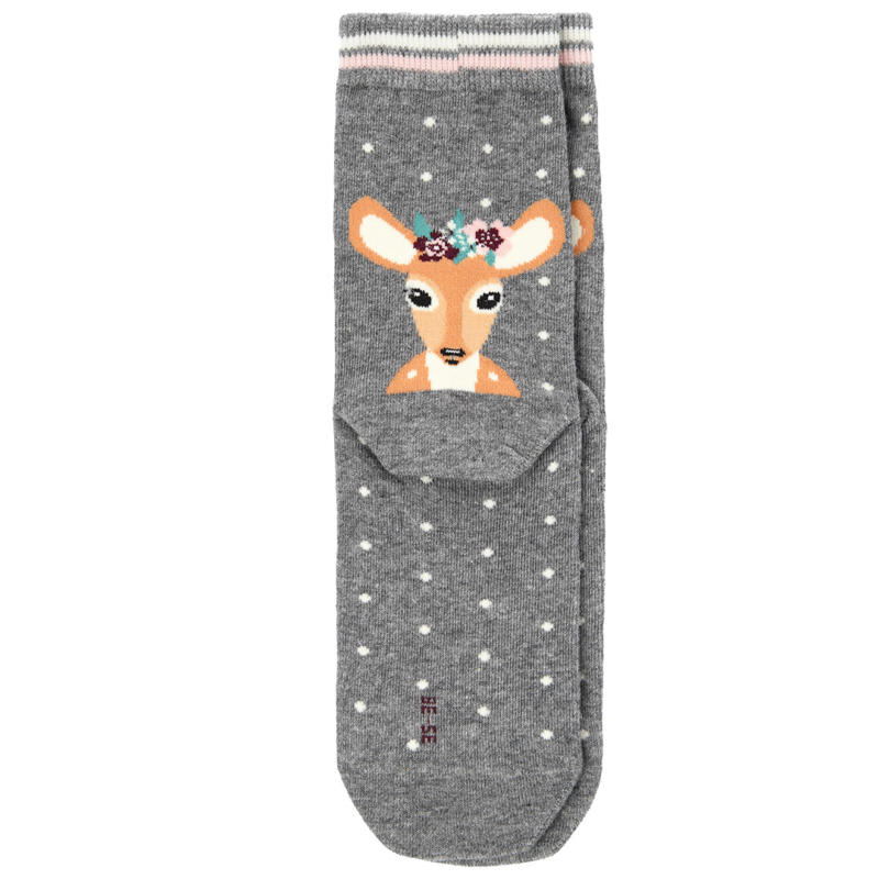 1 Paar Damen Socken mit Reh-Motiv