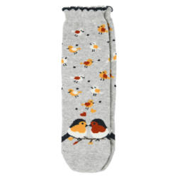 1 Paar Damen Socken mit Vogel-Motiv