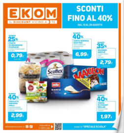 Sconti fino al 40%