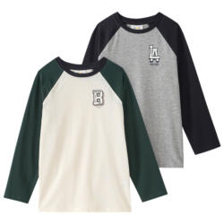 2 Jungen Langarmshirts mit Bio-Baumwolle (Nur online)