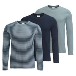 3 Herren Langarmshirts im Set (Nur online)