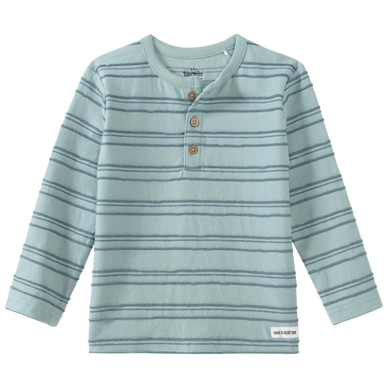 Baby Langarmshirt mit Strukturstreifen