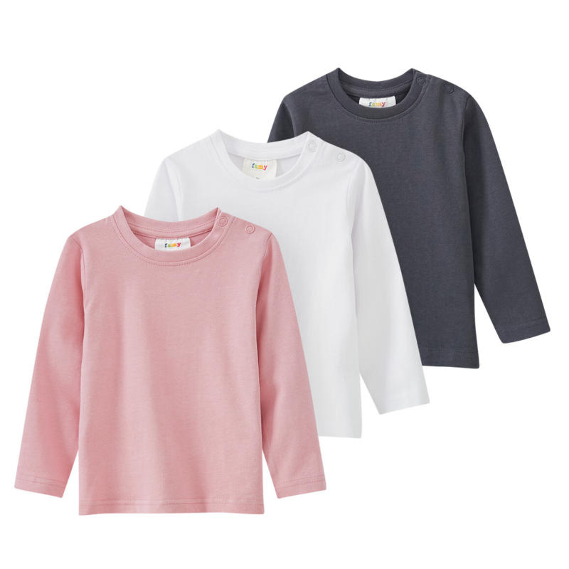 3 Baby Langarmshirts im Set (Nur online)