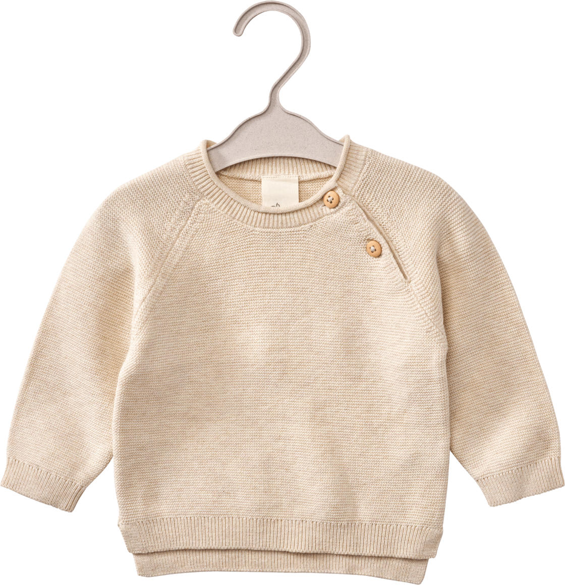ALANA Pullover mit Raglanärmel & Wolle, beige, Gr. 62