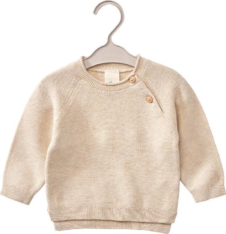 ALANA Pullover mit Raglanärmel & Wolle, beige, Gr. 62