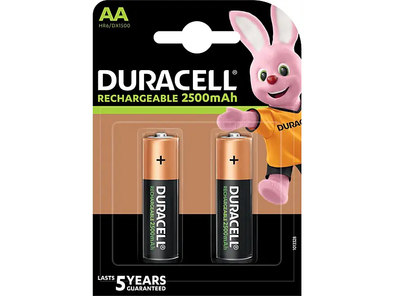 Duracell AA Recharge Ultra Batterien 2500 mAh, 2er Pack; Wiederaufladbare Batterie