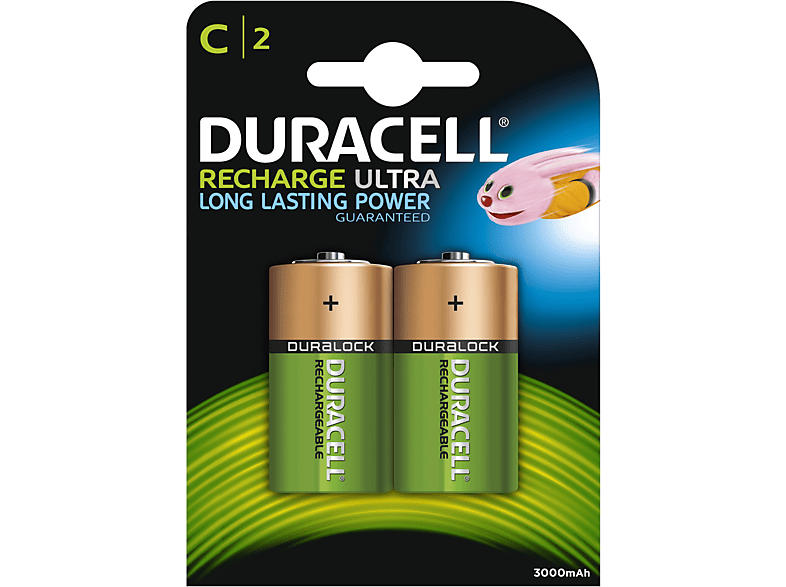 Duracell C Recharge Ultra Batterien 3000 mAh, 2er Pack; Akkus