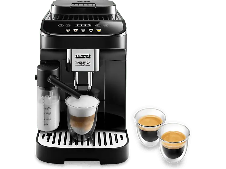 De'Longhi ECAM 290.61 B Magnifica Evo Milk Kaffeevollautomat (Schwarz, Kegelmahlwerk, 15 bar)