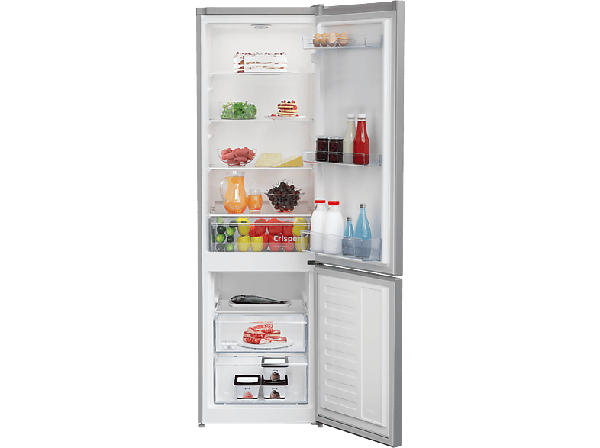 Beko RCSA300K40SN Kühl- und Gefrierkombination (E, 291 l, 1813 mm hoch, Standgerät, Silber)