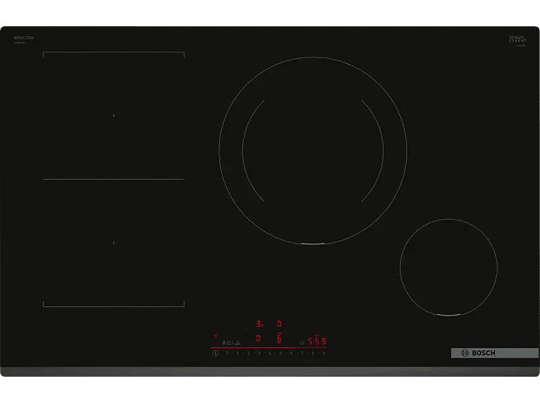 Bosch PVS831HB1E Induktionskochfeld (802 mm breit, 4 Kochfelder, Glaskeramik, Autarkes Kochfeld)