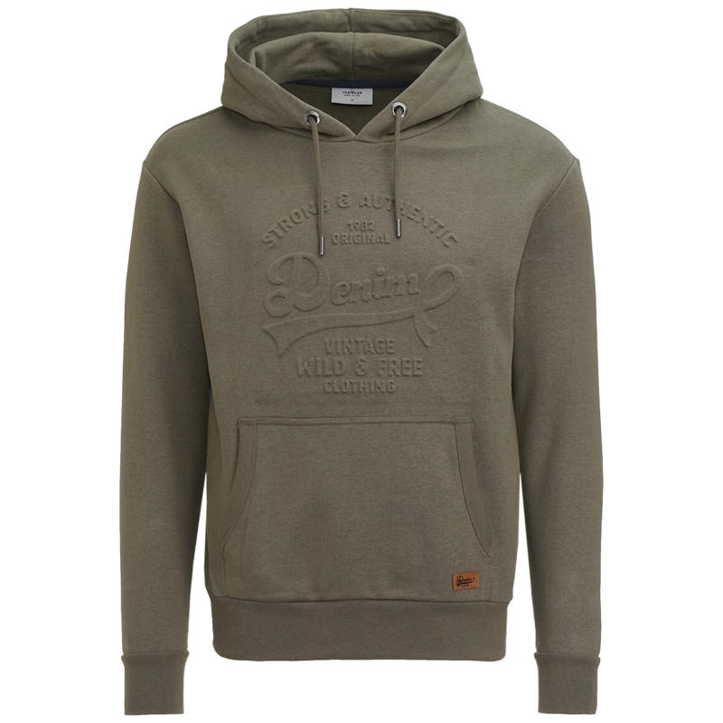 Herren Hoodie mit geprägtem Schriftzug (Nur online)