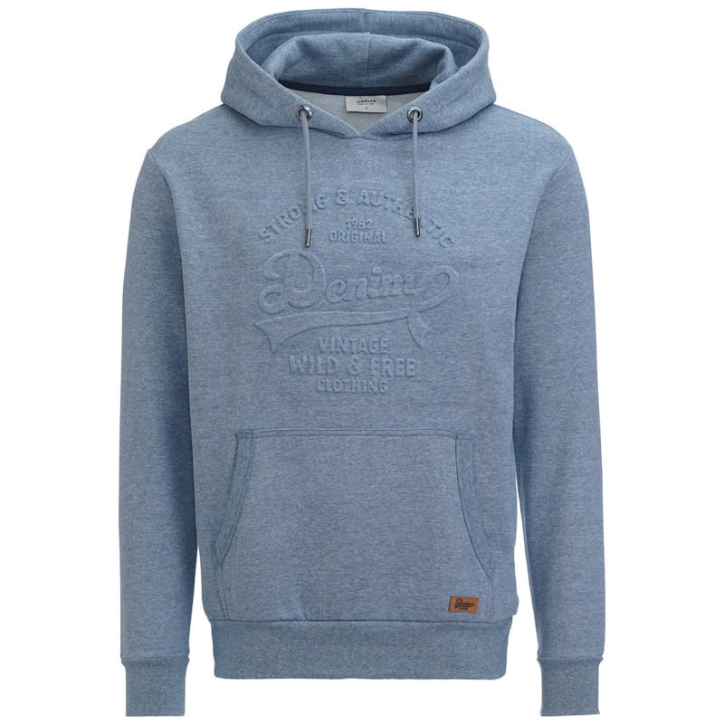 Herren Hoodie mit geprägtem Schriftzug (Nur online)