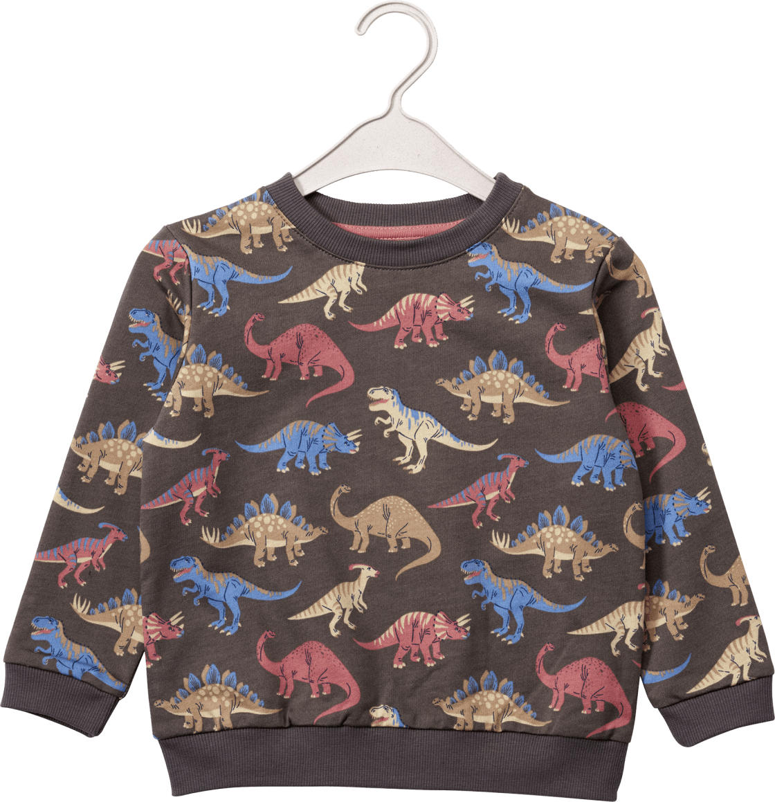 ALANA Sweatshirt mit Dino-Motiv, grau, Gr. 92