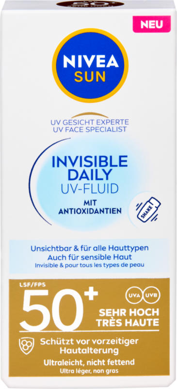 Nivea UV Face Invisible Daily Fluid , 40 ml