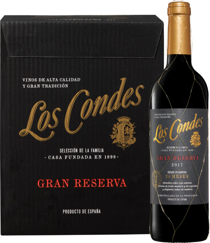 Los Condes Gran Reserva Catalunya DO, Espagne, Catalogne, 2017, 6 x 75 cl