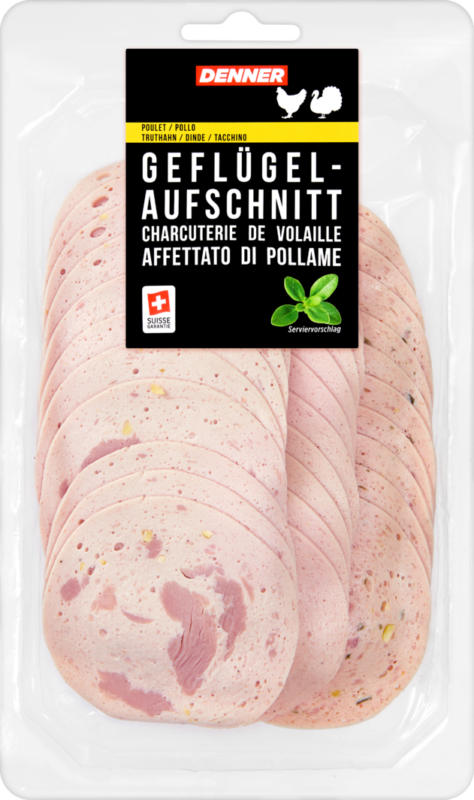 Charcuterie de volaille Denner, en tranches, 250 g