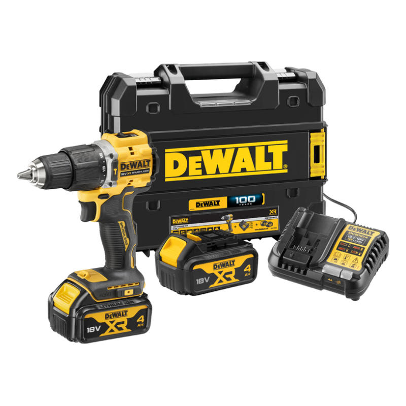 АКУМУЛАТОРНА БЕЗЧЕТКОВА УДАРНА БОРМАШИНА DEWALT DCD100YM2T-QW БРОЙ БАТЕРИИ 2, КУФАР