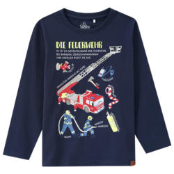 Kinder Langarmshirt mit Feuerwehr-Print (Nur online)