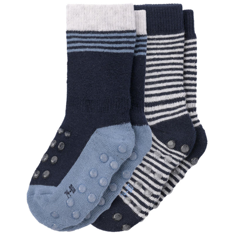 2 Paar Baby Krabbelsocken mit Streifen