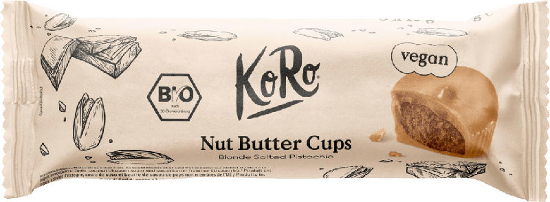 KoRo Nussbutter Cups, Blonde Pistazie (3 Stück)