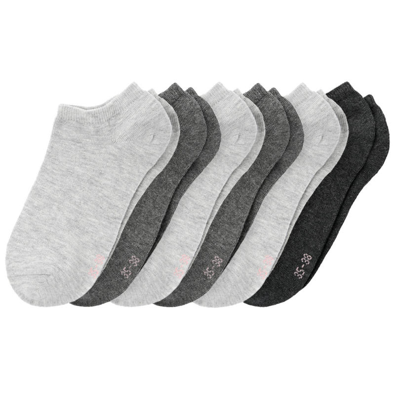 6 Paar Damen Sneaker-Socken meliert