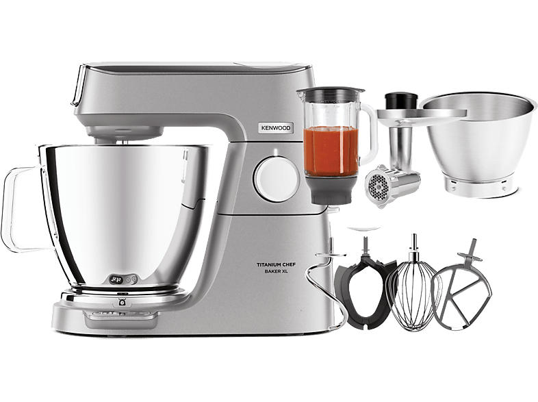 Kenwood KVL 85.224SI Titanium Chef Baker XL Set Küchenmaschine Silber (Rührschüsselkapazität: 5 l, 1200 Watt)