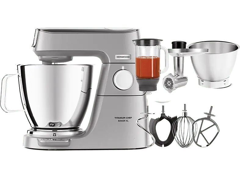 Kenwood KVL 85.224SI Titanium Chef Baker XL Set Küchenmaschine Silber (Rührschüsselkapazität: 5 l, 1200 Watt)