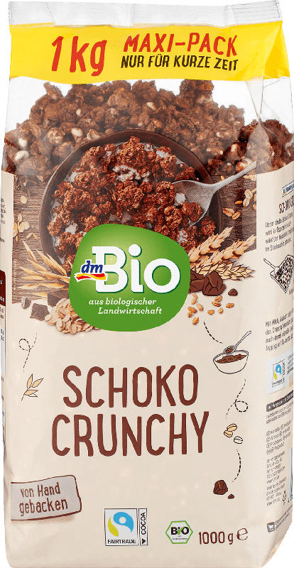 dmBio Müsli Crunchy, Schoko