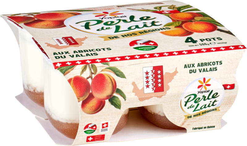 Perle de Lait Abricots du Valais Yoplait, 500 g