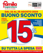 Famila Superstore Buono sconto 15% su tutta la spesa - al 04.09.2024