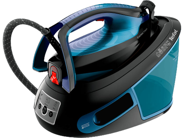 Tefal SV8151 Express Vision Dampfbügelstation (7 bar, 2800 Watt, 1,8 l Wassertank, Blau)