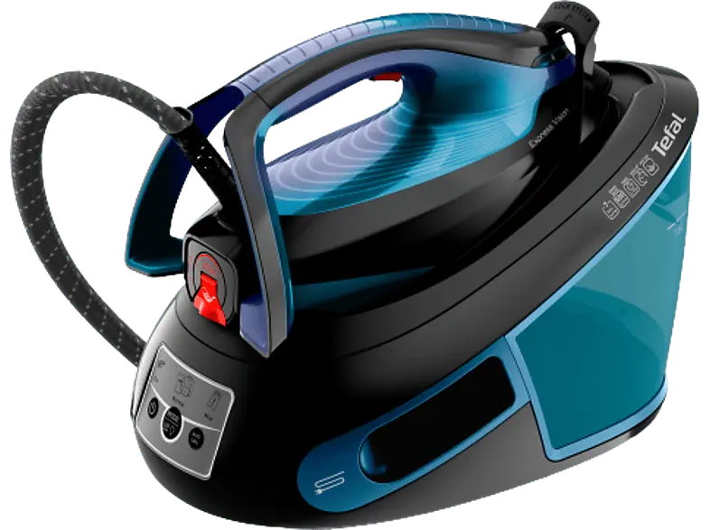 Tefal SV8151 Express Vision Dampfbügelstation (7 bar, 2800 Watt, 1,8 l Wassertank, Blau)