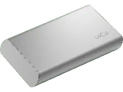 LACIE 1TB Festplatte Portable SSD V2 +Rescue, Extern, USB-C/A, Bis 1050 MB/s, Silber; Externe Festplatte