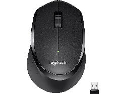 Logitech Maus M330 Silent Plus, kabellos, 1000 DPI Optical Tracking, 2 Jahre Batterielaufzeit, Schwarz