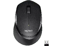 LOGITECH M330 Silent Plus Kabellose Maus, USB-Empfänger, Schwarz