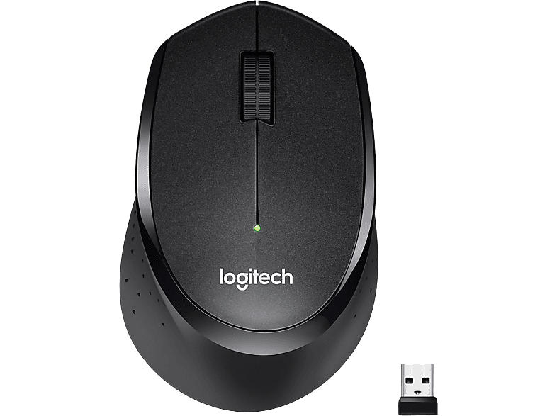 Logitech Maus M330 Silent Plus, kabellos, 1000 DPI Optical Tracking, 2 Jahre Batterielaufzeit, Schwarz