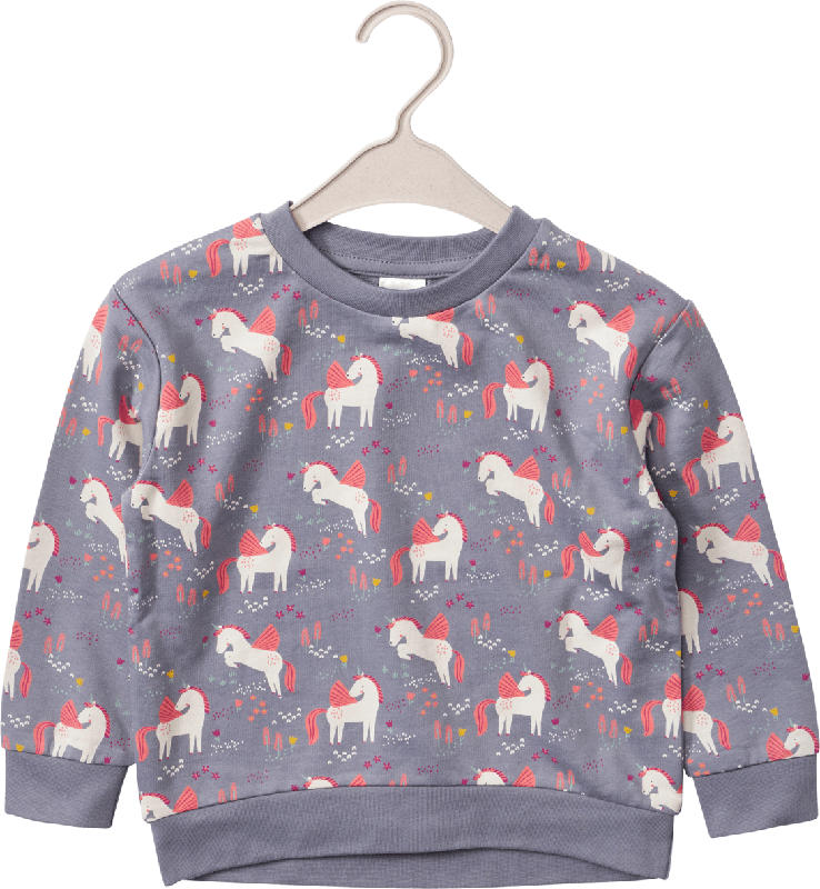 ALANA Sweatshirt mit Einhorn-Muster, grau, Gr. 110