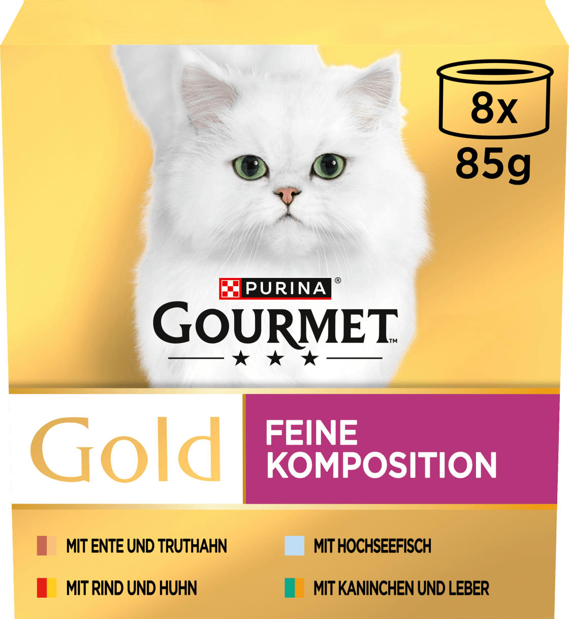 Purina Gourmet Nassfutter Katze Feine Komposition Multipack (8x85 g)