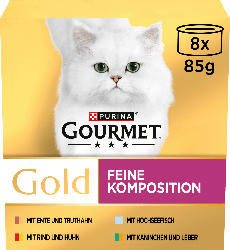 Purina Gourmet Nassfutter Katze Feine Komposition Multipack (8x85 g)